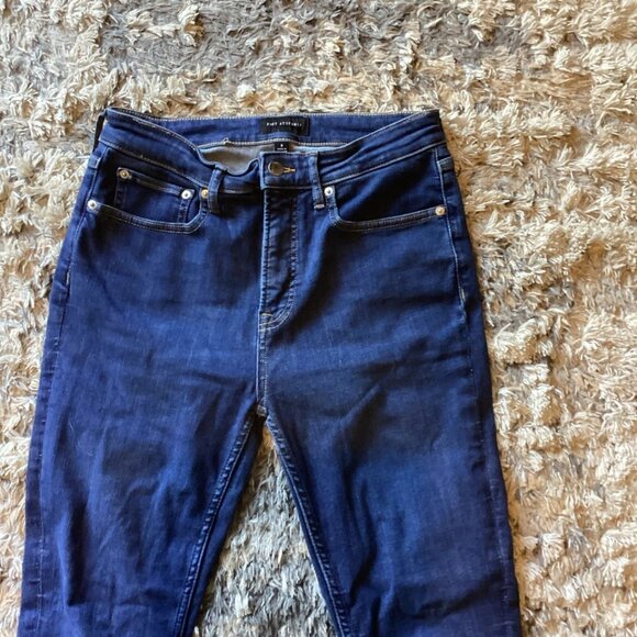 Free Assembly Blue Denim High Waisted Skinny Jeans Stretch Women’s Size 8 - Picture 2 of 8